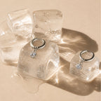 Bruce & Co Zircon Drop Hoop Earrings, 8 mm
