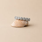 Bruce & Co Beaded Zircon Eternity Band Ring, Stainless Steel