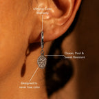 Bruce & Co Sun Disc Charm Hoop Earrings, 8 mm