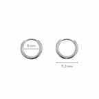Bruce & Co Tiny Plain Huggie Hoops, 8 mm Inside Diameter