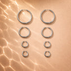 Bruce & Co Classic Thick Hoop Earrings, 14–36 mm, Steel