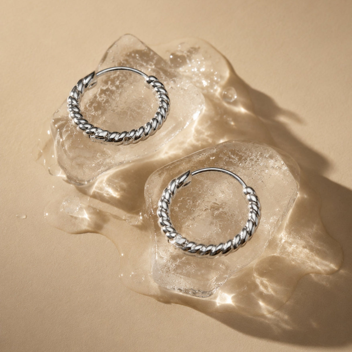 Bruce & Co Twisted Rope Hoop Earrings, 10 mm