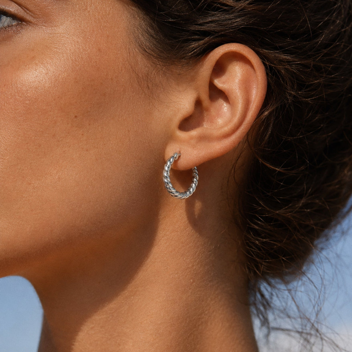 Bruce & Co Twisted Rope Hoop Earrings, 10 mm