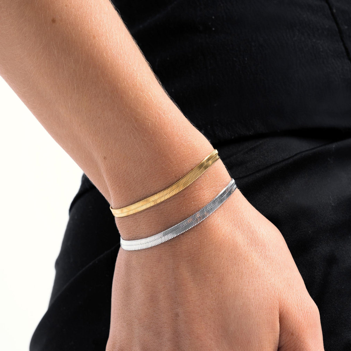 Bruce & Co Kauai – Herringbone Bracelet, 4 mm × 16 cm