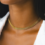 Bruce & Co Sifnos – Woven Chain Choker, 6 mm, Steel