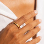 Bruce & Co One-Initial Crystal Ring