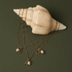 Bruce & Co Initial & Pearl Necklace