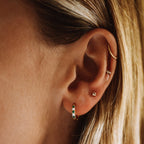 Bruce & Co Oasis – Green Crystal Hoop Earrings, 12 mm