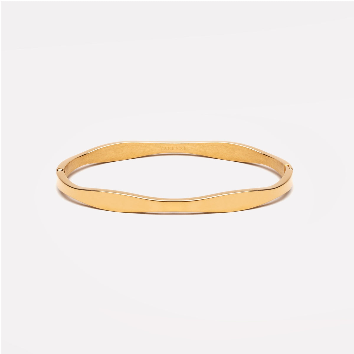 Bruce & Co Wavy Bangle Bracelet, 18K Gold PVD Stainless Steel