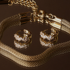 Bruce & Co Starlight – White Zircon Cluster Huggie Earrings