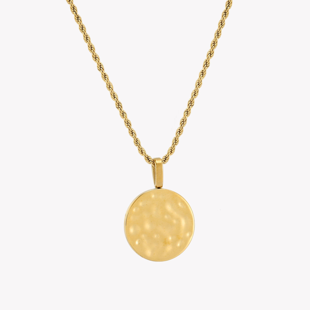 Bruce & Co Sorella – Hammered Disc Pendant Necklace