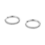 Bruce & Co Pavé Cubic Zirconia Hoop Earrings, 16 mm