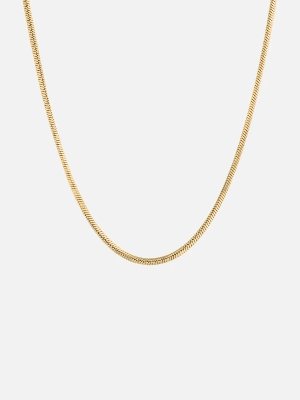 Bruce & Co Men’s Box Chain Necklace, 55 cm, 18K Gold-Plated Steel