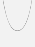 Bruce & Co Men’s Box Chain Necklace, 55 cm, Platinum-Plated Steel