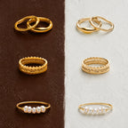 Bruce & Co Gemini – Two Sculpted Stacking Rings Set