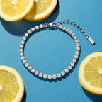 Bruce & Co Zircon Tennis Bracelet, 4.1 mm Stones, Steel