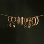 Bruce & Co Celestial – Star-Set Zircon Charm Hoop Earrings