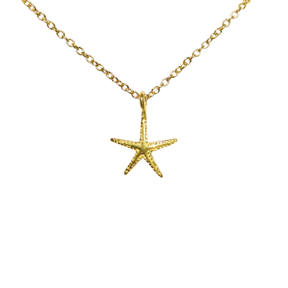 Bruce & Co Textured Starfish Pendant Necklace, 45 cm