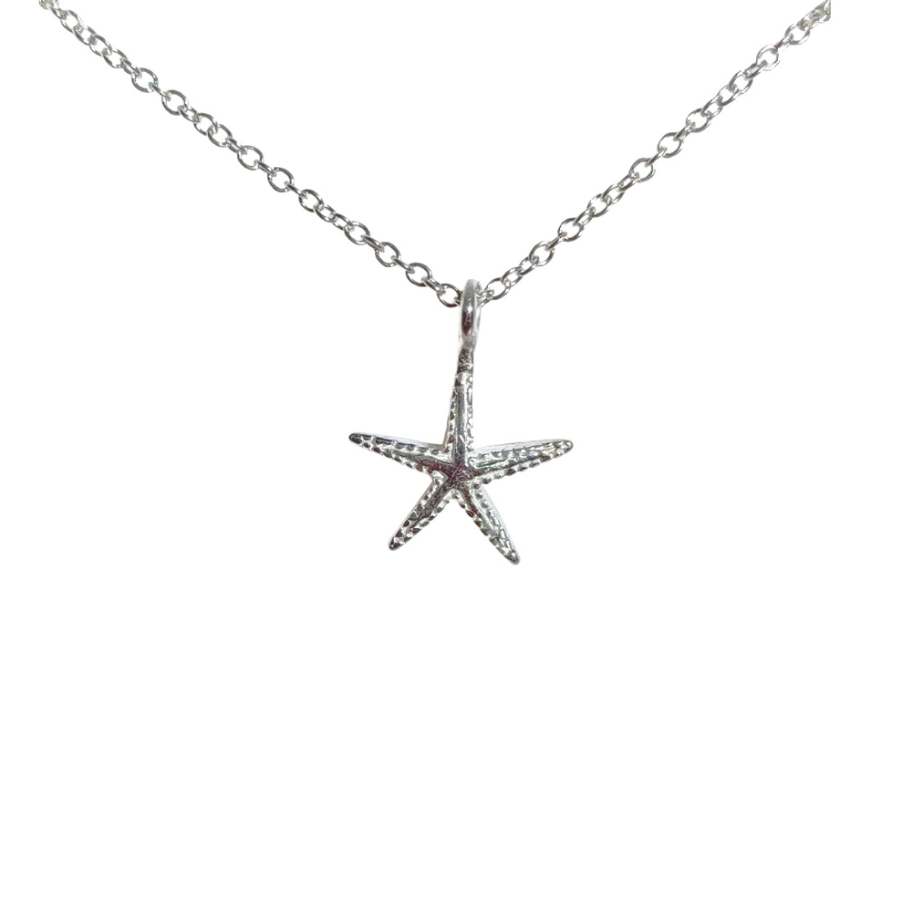 Bruce & Co Textured Starfish Pendant Necklace, 45 cm