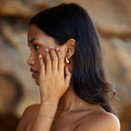 Bruce & Co Sculpted Teardrop Hoop Earrings, Gold-Tone