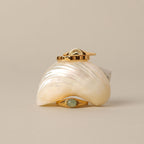 Bruce & Co Oasis – Green Jade Stone Ring, Steel