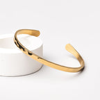 Bruce & Co Hammered Open Cuff Bracelet, 4.4 mm, Steel
