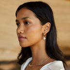 Bruce & Co Chunky Freshwater Pearl Hoop Earrings, 18 mm