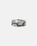 Bruce & Co Men’s Engraved Sun Adjustable Band Ring, Silver-Tone Copper