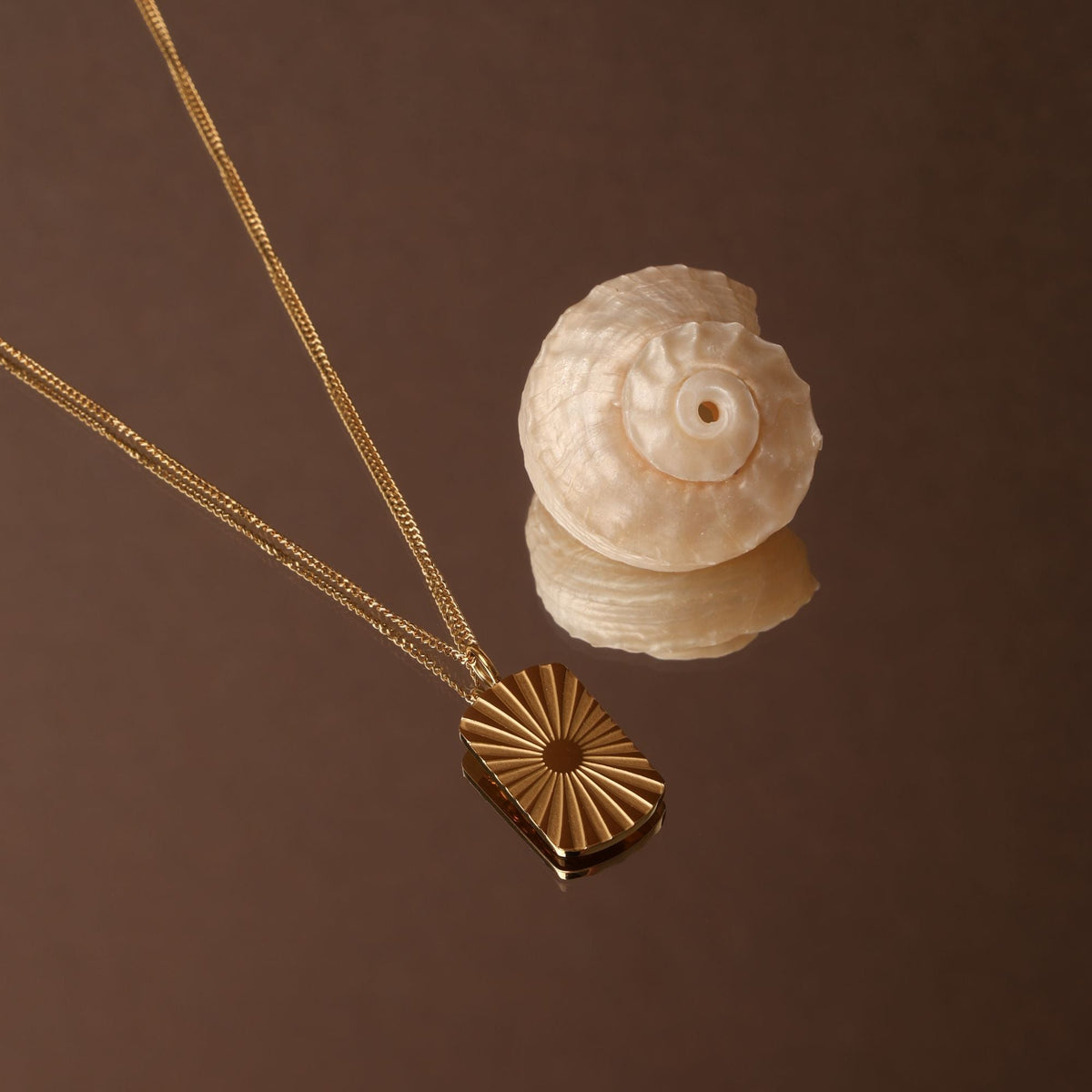 Bruce & Co Seaside – Sunburst Tag Pendant Necklace