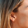 Bruce & Co Sun Stud Earrings, 6 mm, 18K Gold PVD Stainless Steel