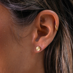 Bruce & Co Sun Stud Earrings, 6 mm, 18K Gold PVD Stainless Steel