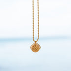 Bruce & Co Sun Coin Rope Chain Necklace, 21 mm