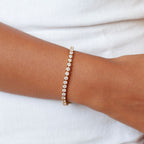 Bruce & Co Zircon Tennis Bracelet, 4.1 mm Stones, Steel