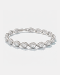 Bruce & Co Clear Zirconia Teardrop Bracelet, Silver-Tone
