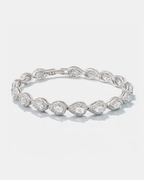 Bruce & Co Clear Zirconia Teardrop Bracelet, Silver-Tone