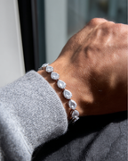 Bruce & Co Clear Zirconia Teardrop Bracelet, Silver-Tone