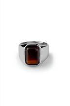 Bruce & Co Terra – Men’s Tiger's Eye Signet Ring, Stainless Steel