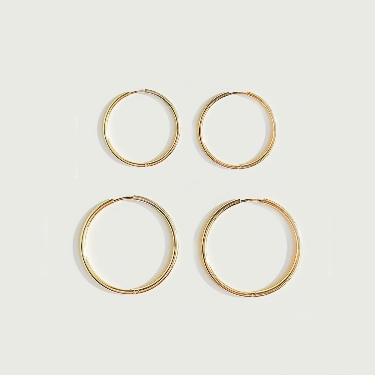 Bruce & Co Thin Hoop Earrings, 25 or 30 mm