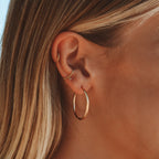 Bruce & Co Thin Hoop Earrings, 25 or 30 mm