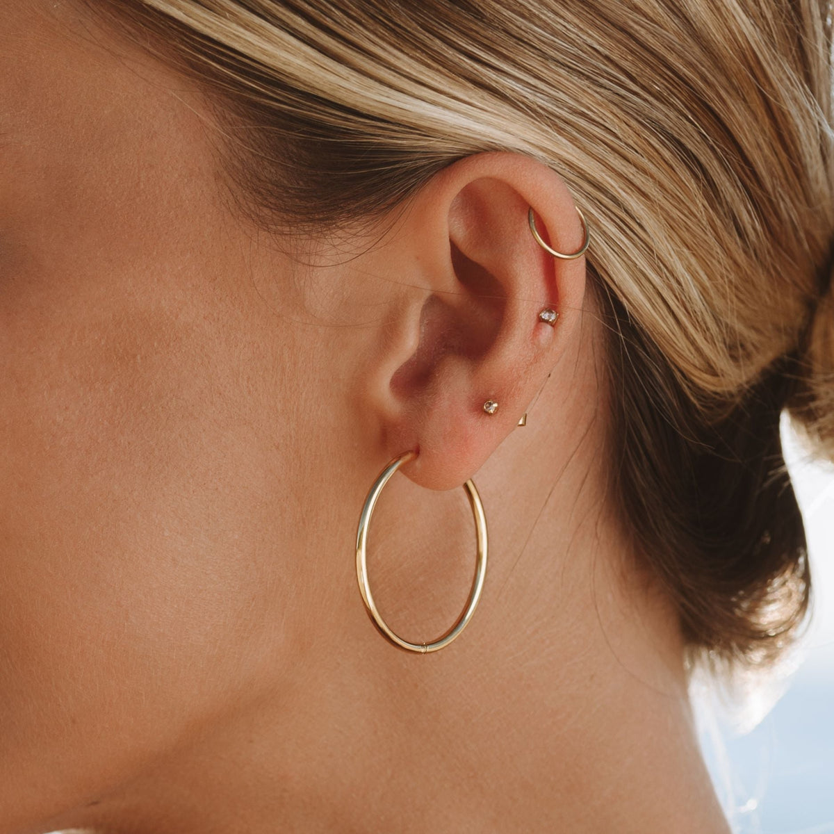 Bruce & Co Thin Hoop Earrings, 25 or 30 mm
