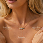 Bruce & Co Paperclip Birthstone Necklace