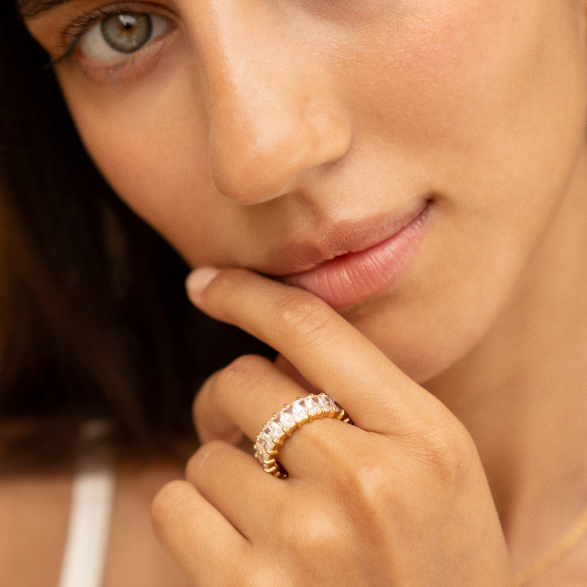 Bruce & Co Rectangular Zircon Eternity Ring, 6.7 mm