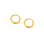 Bruce & Co Tiny Plain Huggie Hoops, 8 mm Inside Diameter