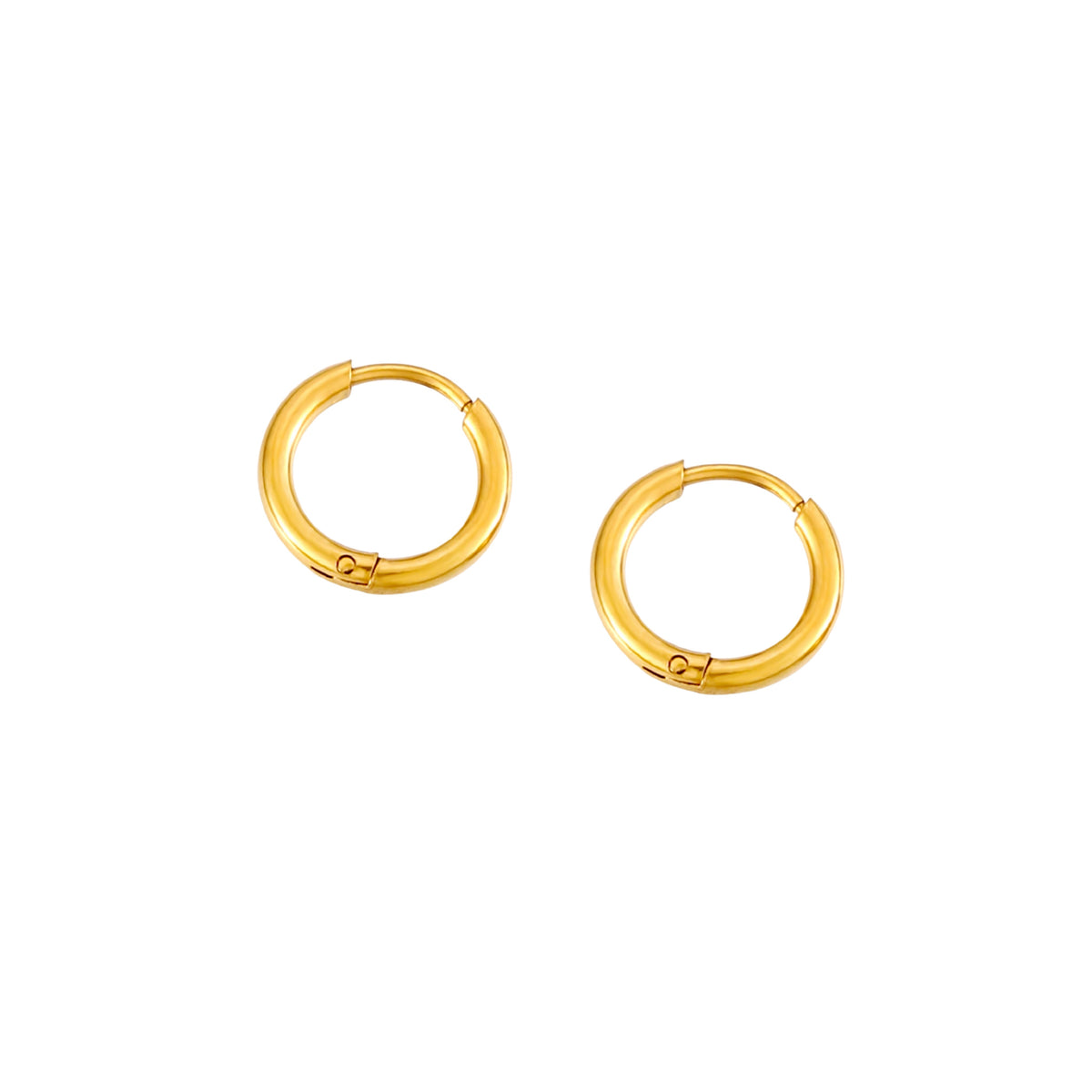 Bruce & Co Tiny Plain Huggie Hoops, 8 mm Inside Diameter