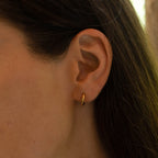 Bruce & Co Tiny Plain Huggie Hoops, 8 mm Inside Diameter