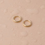 Bruce & Co Tiny Plain Huggie Hoops, 8 mm Inside Diameter