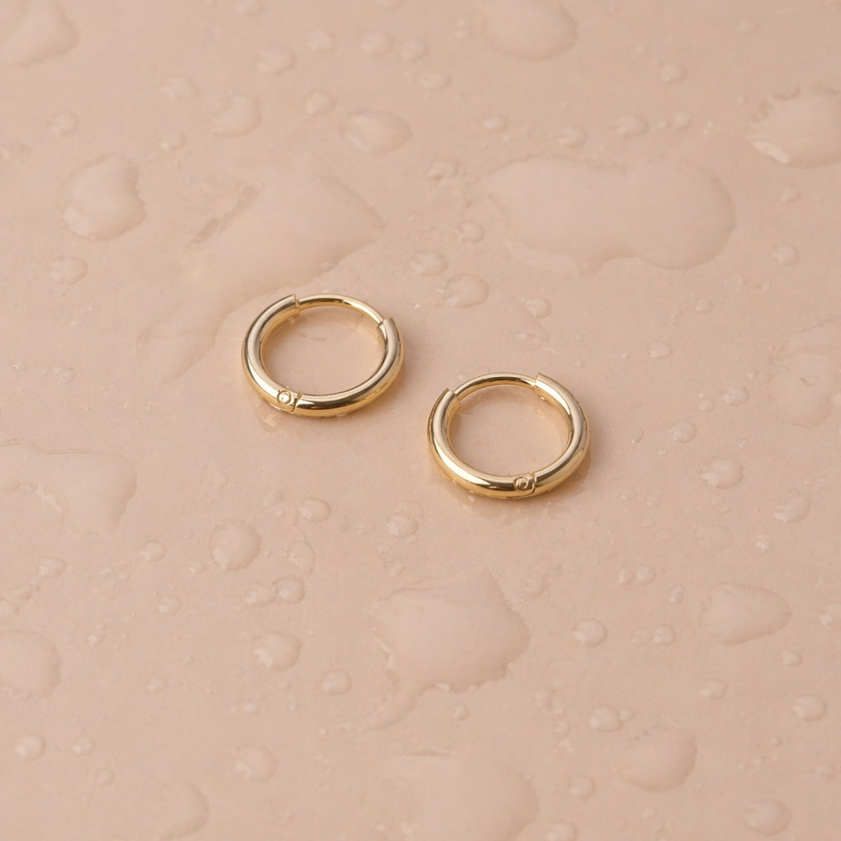 Bruce & Co Tiny Plain Huggie Hoops, 8 mm Inside Diameter