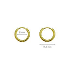 Bruce & Co Tiny Plain Huggie Hoops, 8 mm Inside Diameter