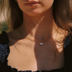 Bruce & Co Muse – Mother of Pearl Paperclip Choker