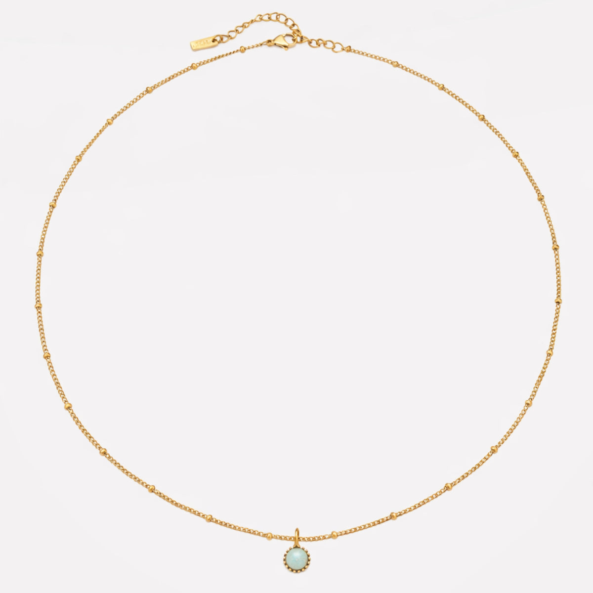Bruce & Co Round Mint Opal Pendant Necklace, 6 mm